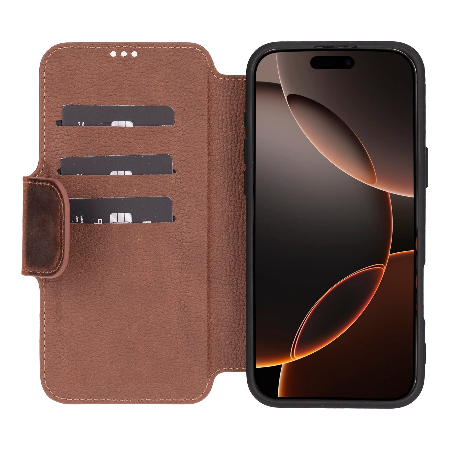 Leather folio case for iPhone 16 Pro Max