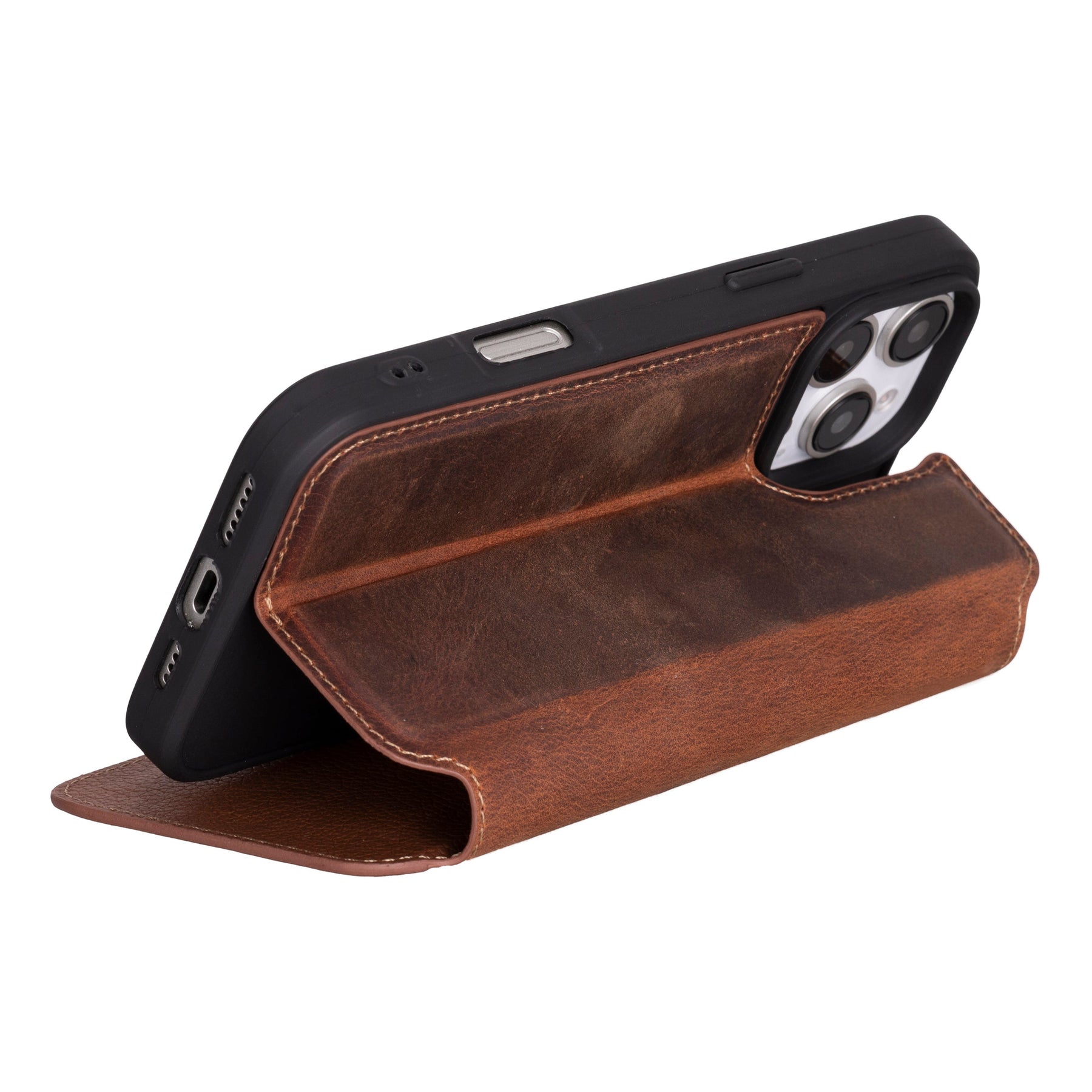 Leather folio case for iPhone 16 Pro Max