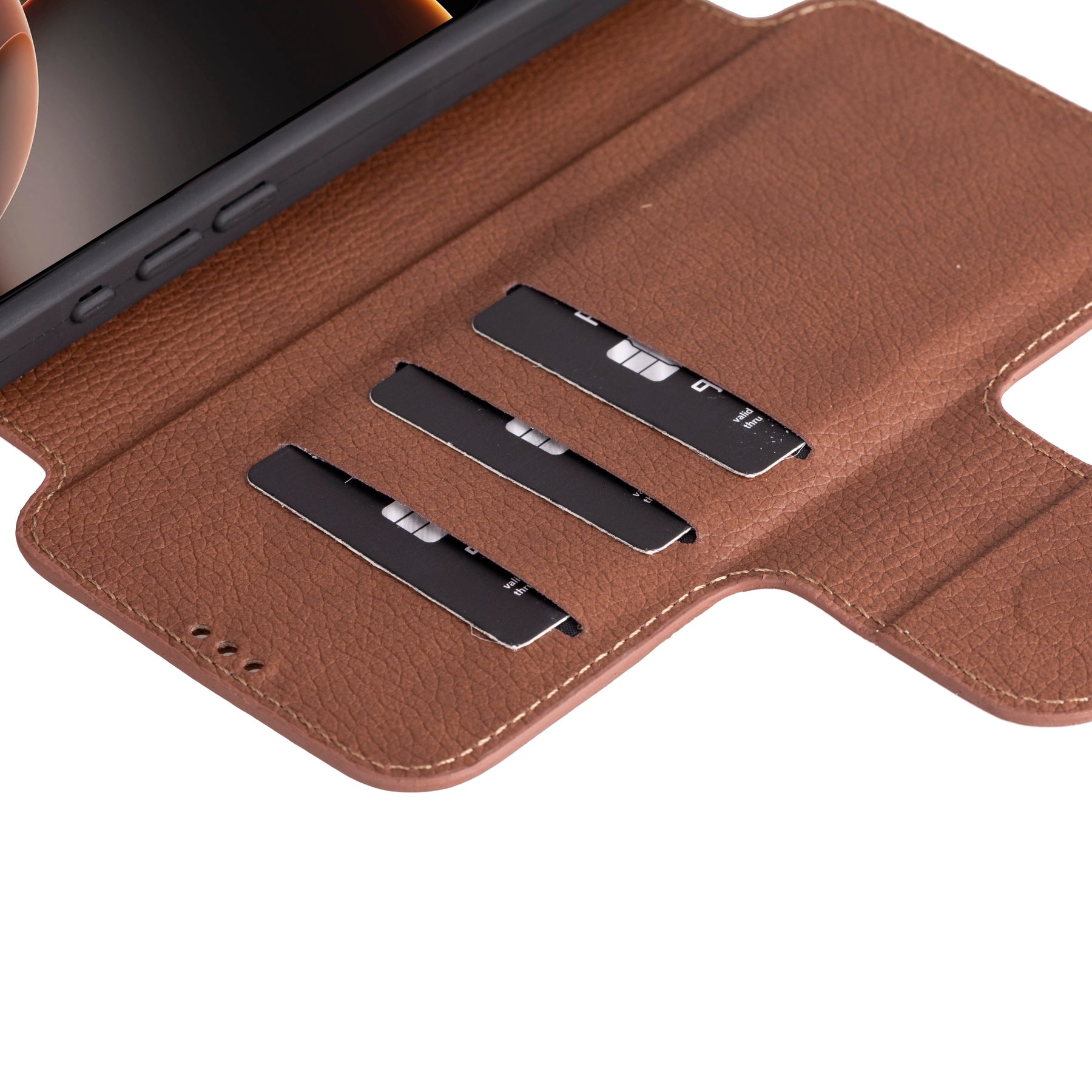 Leather folio case for iPhone 16 Pro Max