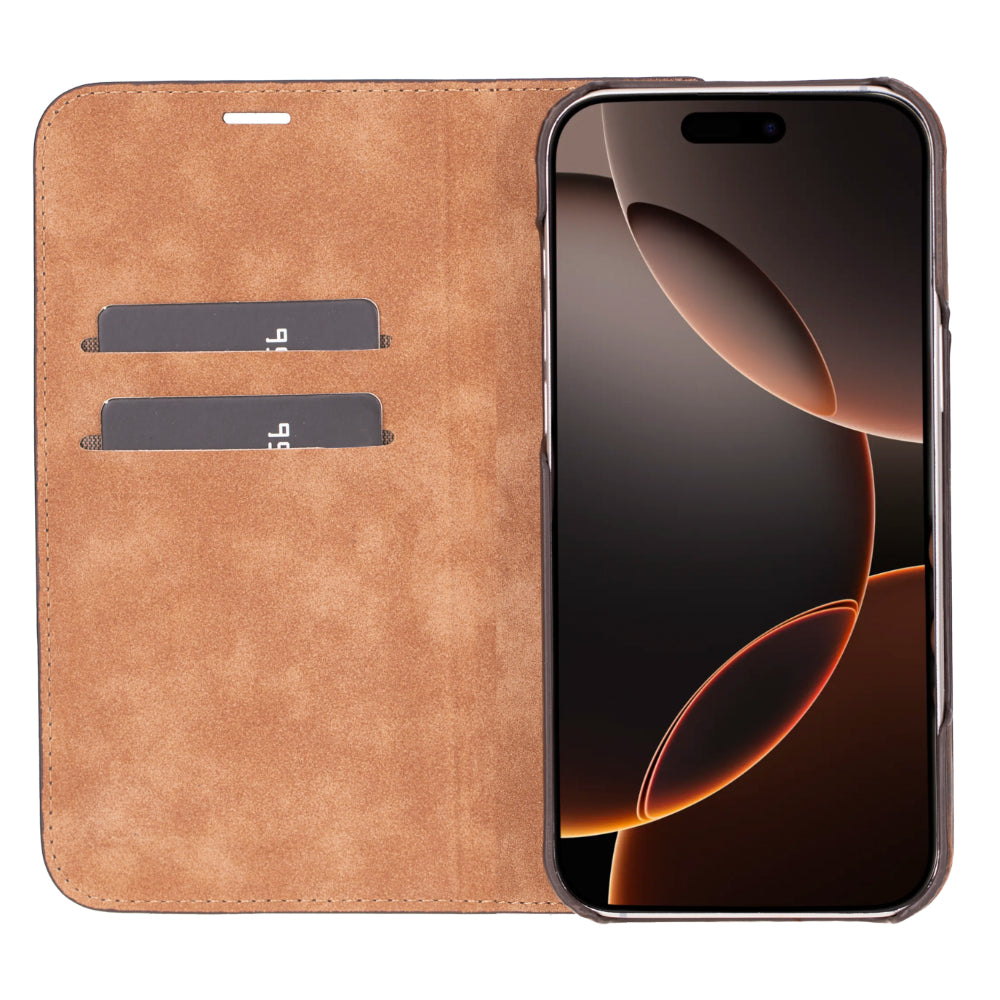 Premium Leather Folio Case for iPhone 16 Pro Max