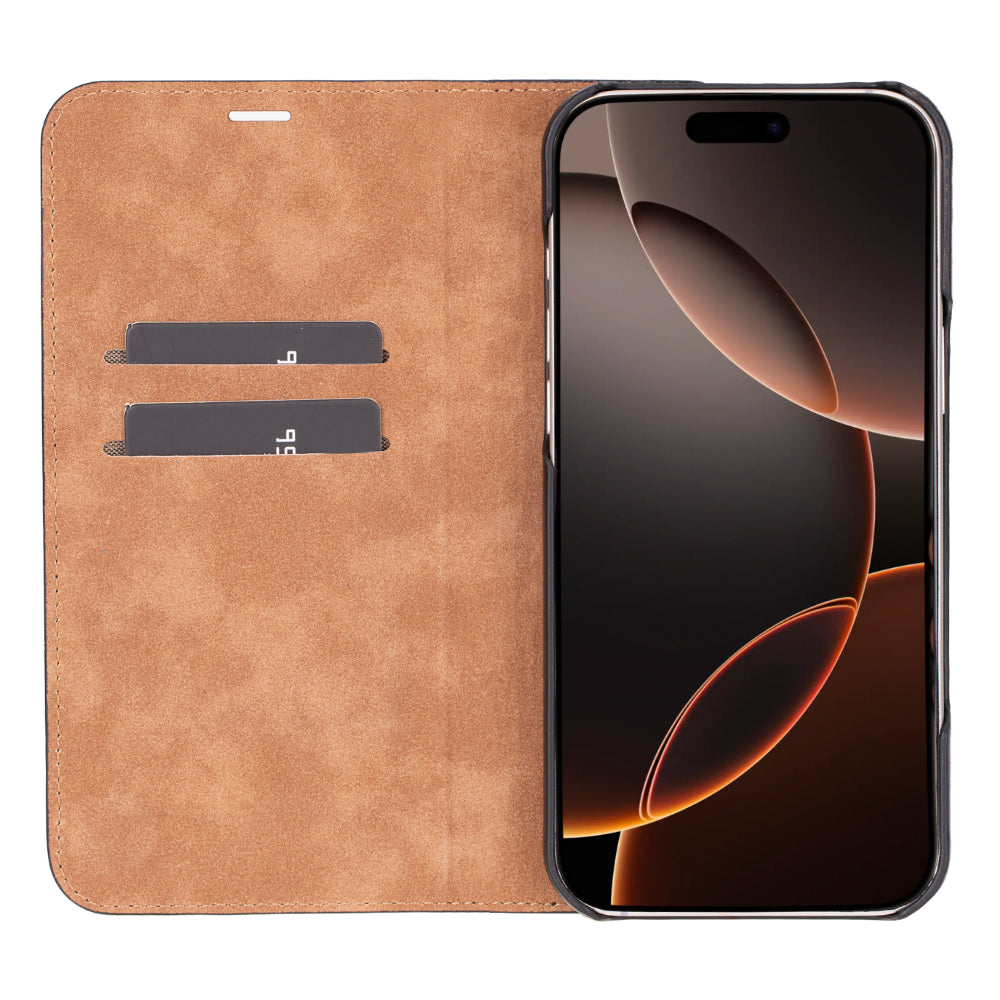 Premium Leather Folio Case for iPhone 16 Pro Max