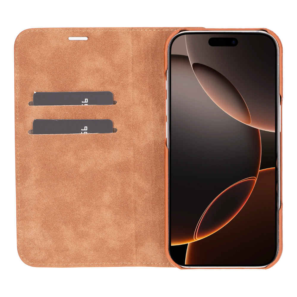 Premium Leather Folio Case for iPhone 16 Pro