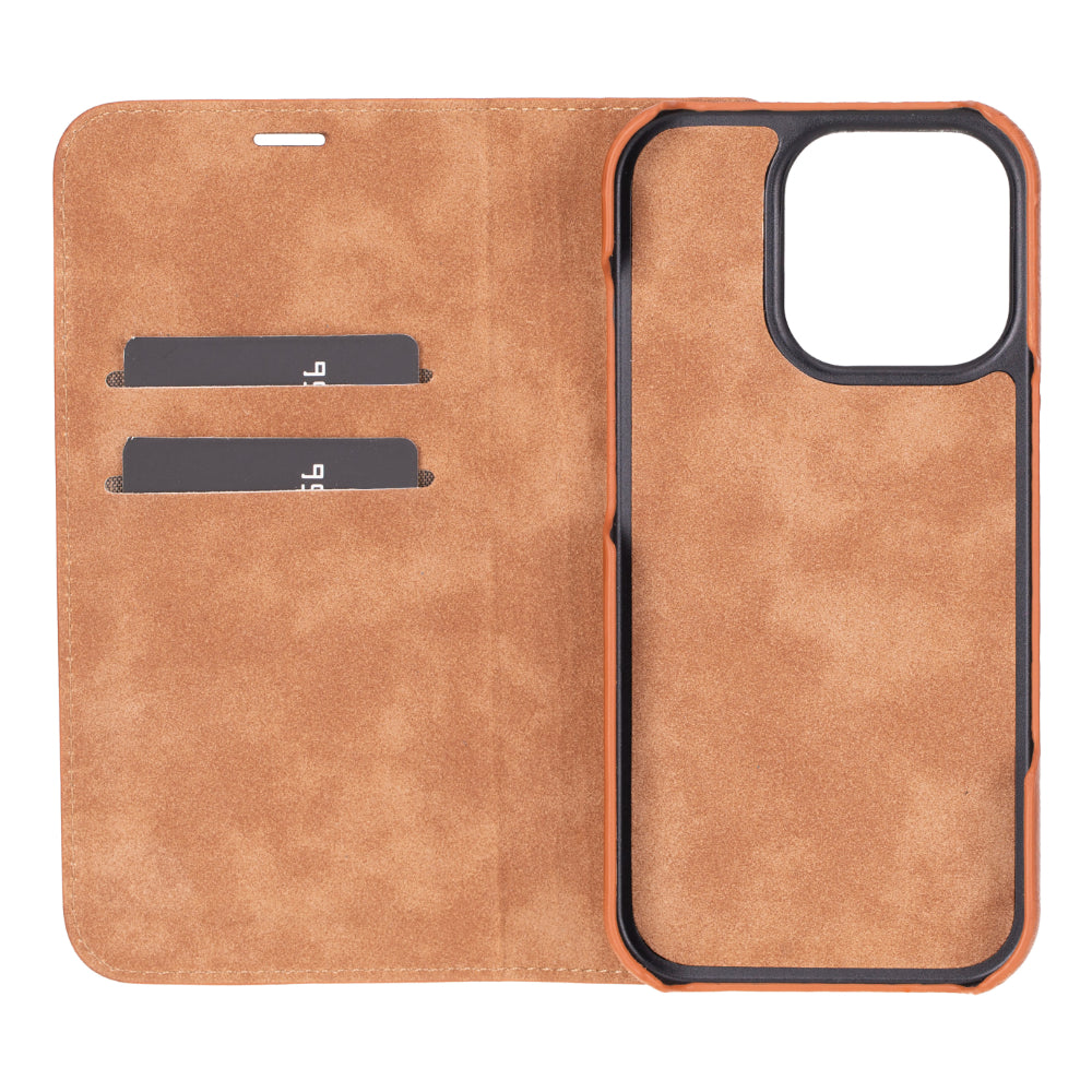 Premium Leather Folio Case for iPhone 16 Pro