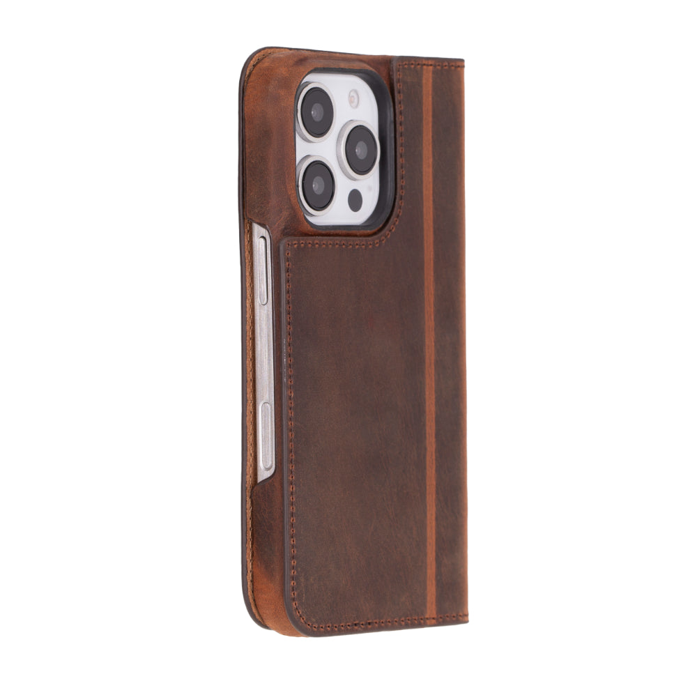 Premium Leather Folio Case for iPhone 16 Pro