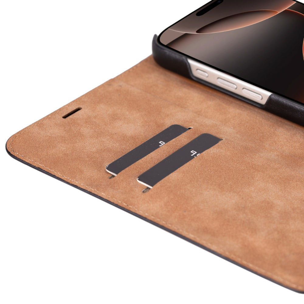 Premium Leather Folio Case for iPhone 16 Pro Max