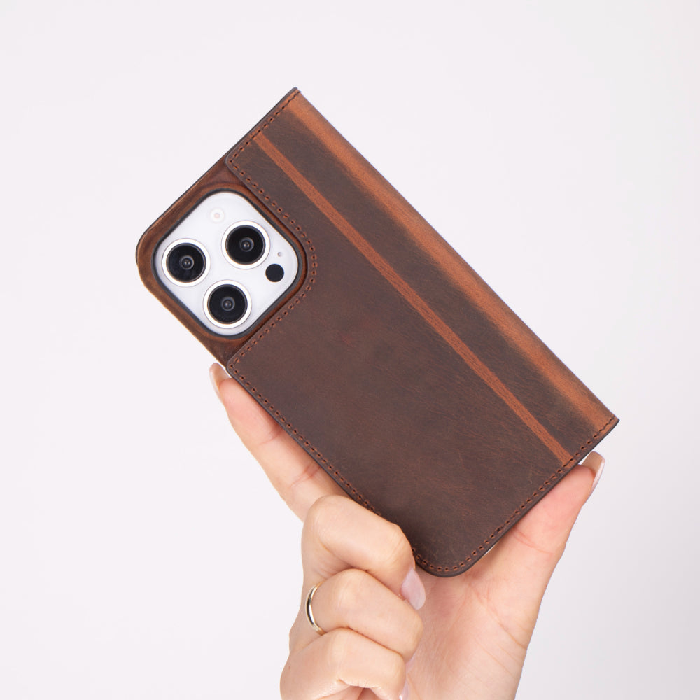 Premium Leather Folio Case for iPhone 16 Pro Max