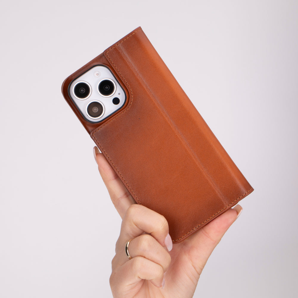 Premium Leather Folio Case for iPhone 16 Pro Max