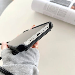 Stijlvol lerenlook hoesje voor iPhone en dagelijkse benodigdheden