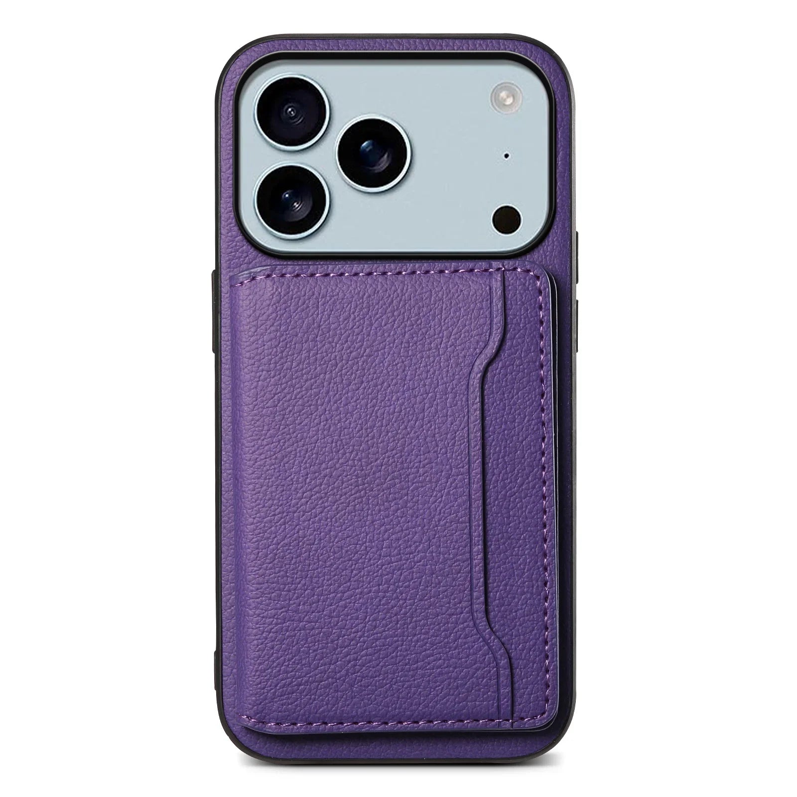 iPhone in een slank hoesje van vegan leer