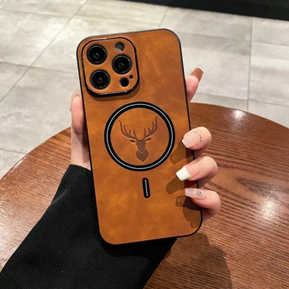 Slank MagSafe-Hoesje Voor iPhone Met Textuur
