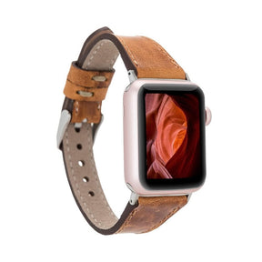 Classic Slim Style Genuine Leather Apple Watch Band 