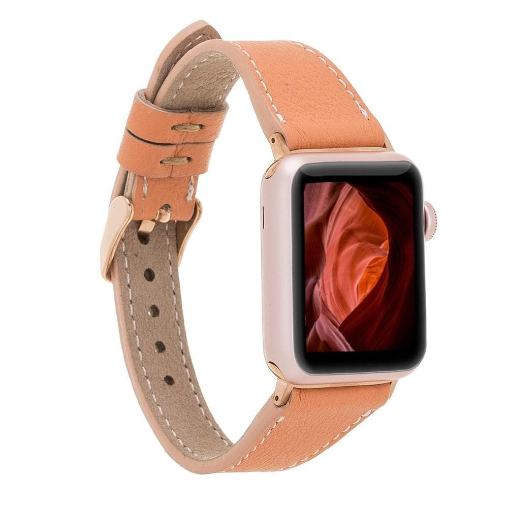Classic Slim Style Genuine Leather Apple Watch Band 