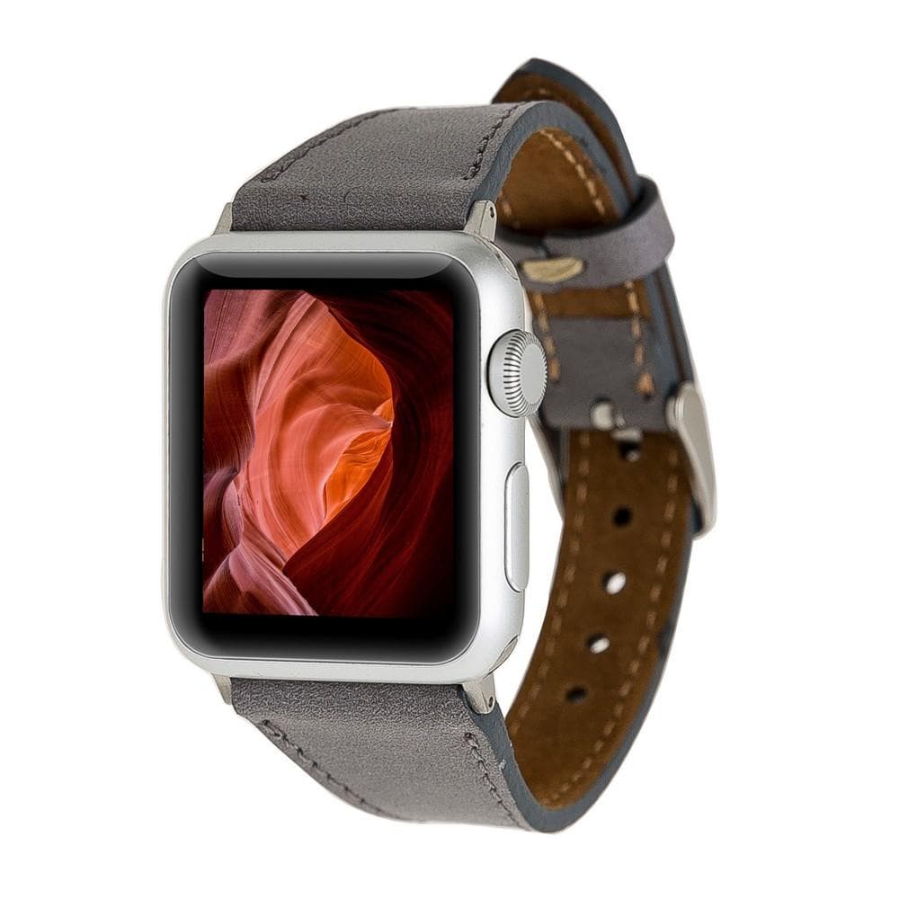 Classic Slim Style Genuine Leather Apple Watch Band 