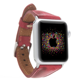 Classic Slim Style Genuine Leather Apple Watch Band 