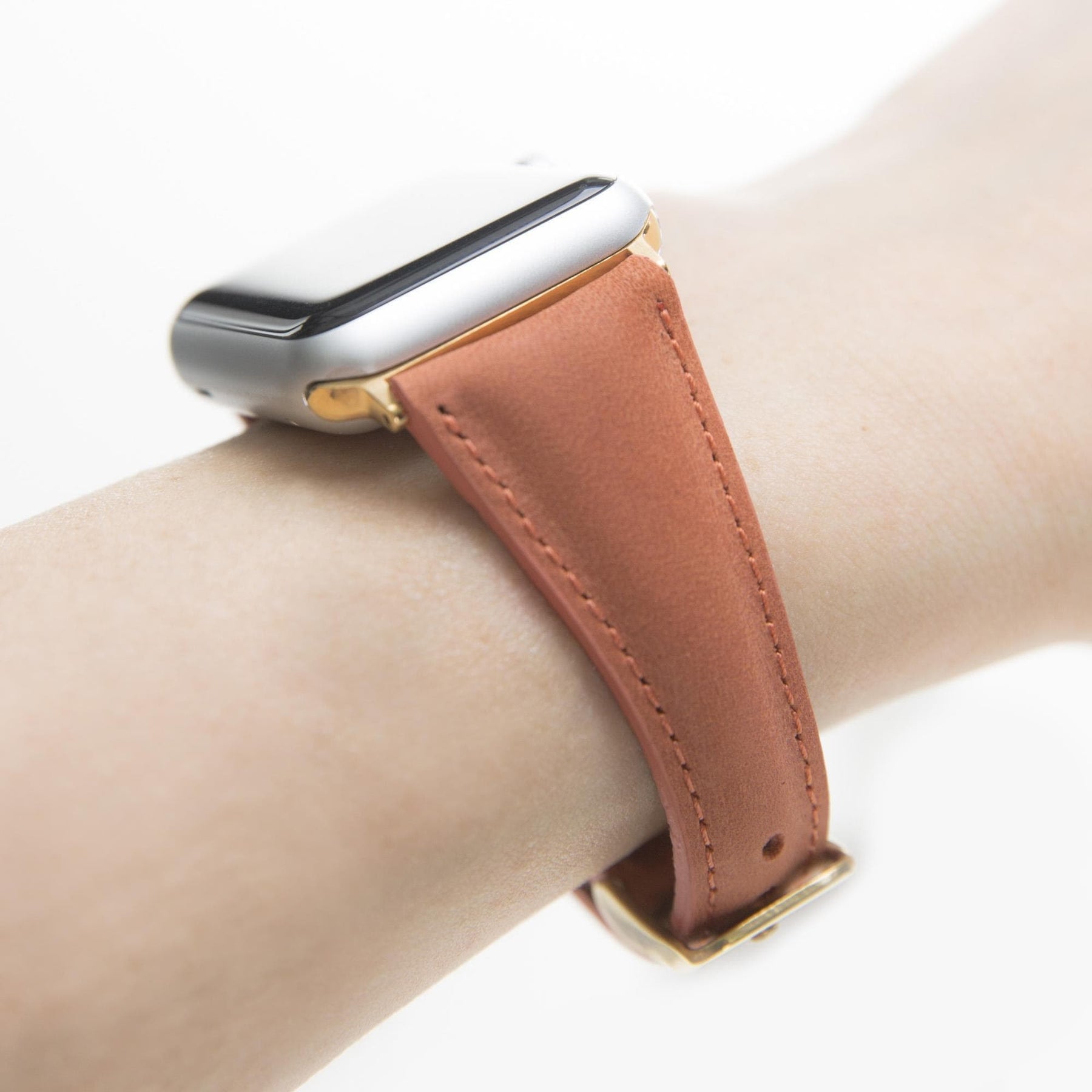 Classic Slim Style Genuine Leather Apple Watch Band 