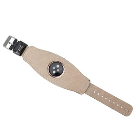 Apple-Watch-Armband aus echtem Leder im Manschettenstil