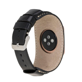 Apple-Watch-Armband aus echtem Leder im Manschettenstil