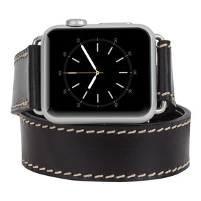 Apple-Watch-Armband aus echtem Leder im Double-Tour-Stil – DT 