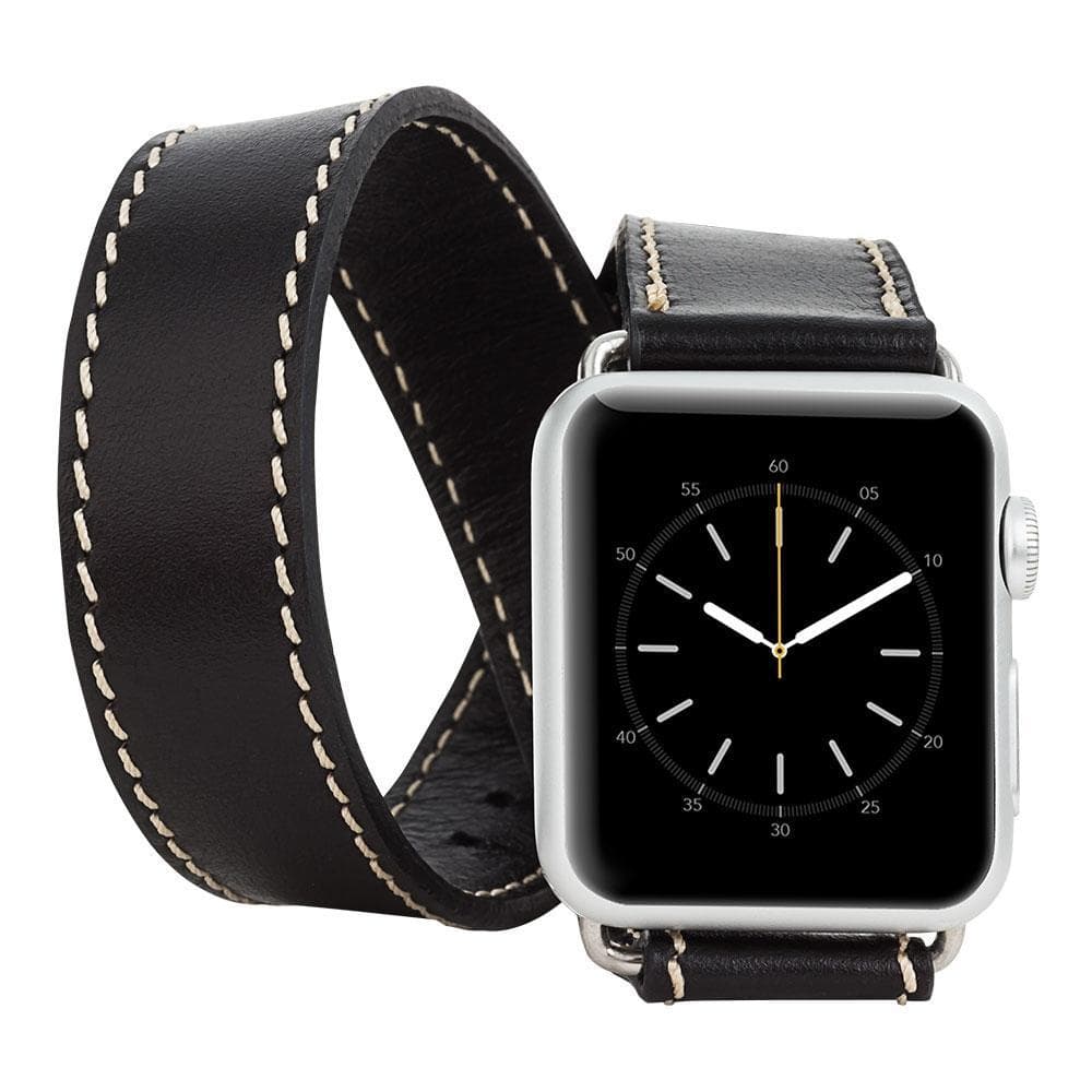 Apple-Watch-Armband aus echtem Leder im Double-Tour-Stil – DT 