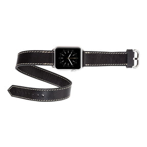 Apple-Watch-Armband aus echtem Leder im Double-Tour-Stil – DT 