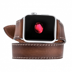 Apple-Watch-Armband aus echtem Leder im Double-Tour-Stil – DT 