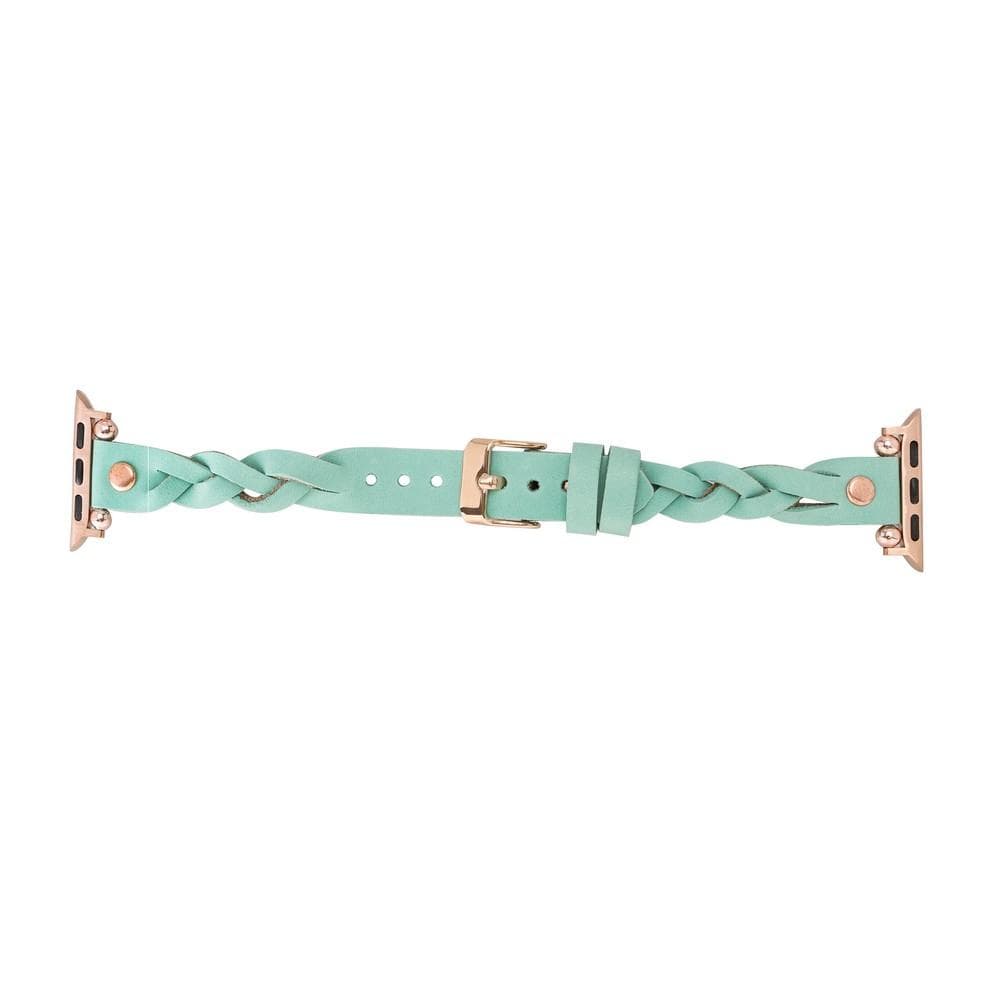 Wanda Ferro geflochtenes Apple-Watch-Armband aus echtem Leder im Trok-Stil in Roségold
