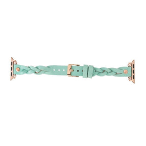Wanda Ferro geflochtenes Apple-Watch-Armband aus echtem Leder im Trok-Stil in Roségold