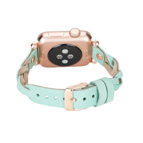 Wanda Ferro geflochtenes Apple-Watch-Armband aus echtem Leder im Trok-Stil in Roségold