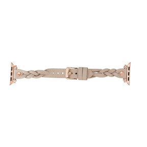 Wanda Ferro geflochtenes Apple-Watch-Armband aus echtem Leder im Trok-Stil in Roségold