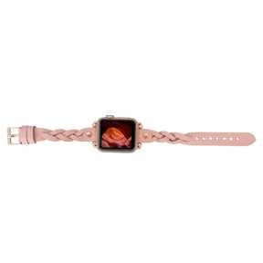 Wanda Ferro geflochtenes Apple-Watch-Armband aus echtem Leder im Trok-Stil in Roségold