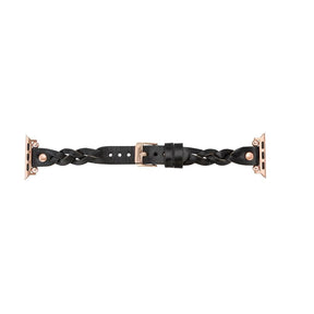 Wanda Ferro geflochtenes Apple-Watch-Armband aus echtem Leder im Trok-Stil in Roségold