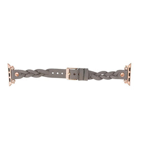 Wanda Ferro geflochtenes Apple-Watch-Armband aus echtem Leder im Trok-Stil in Roségold