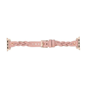 Wanda Ferro geflochtenes Apple-Watch-Armband aus echtem Leder im Trok-Stil in Roségold