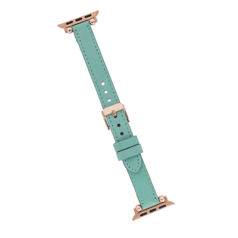 Nahthaftes Apple-Watch-Armband aus echtem Leder im Ferro-Stil