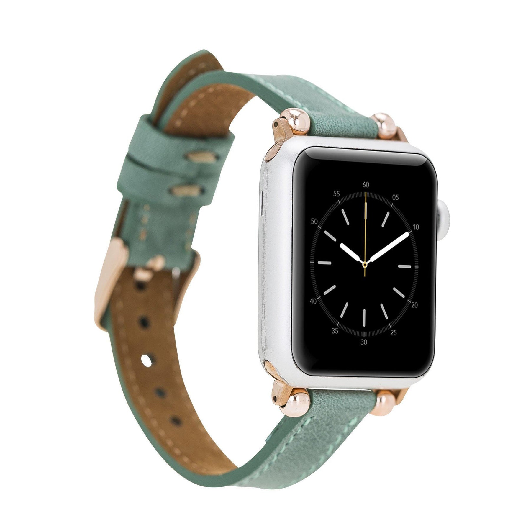 Nahthaftes Apple-Watch-Armband aus echtem Leder im Ferro-Stil