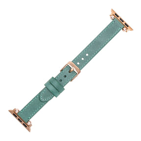 Nahthaftes Apple-Watch-Armband aus echtem Leder im Ferro-Stil