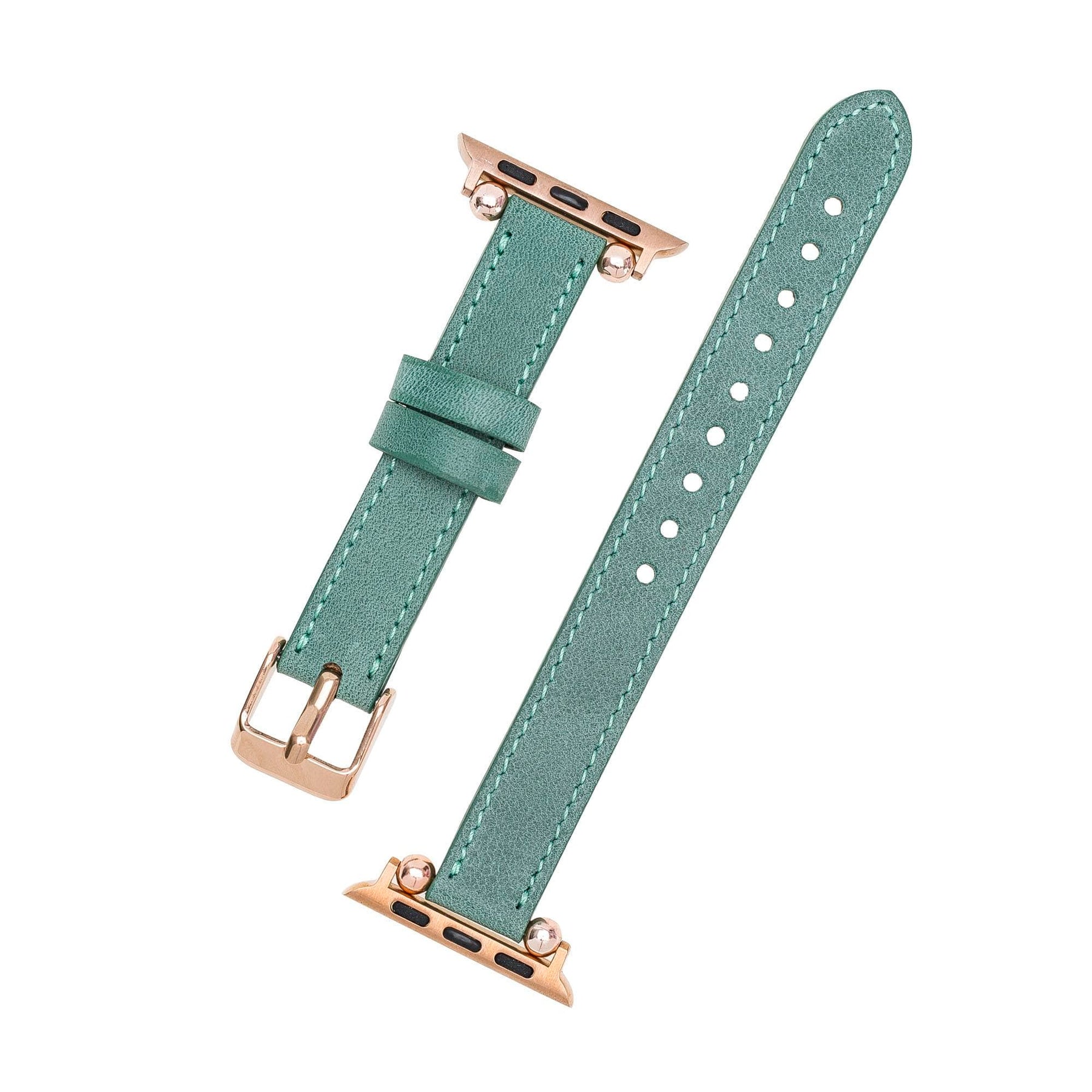 Nahthaftes Apple-Watch-Armband aus echtem Leder im Ferro-Stil