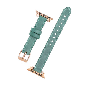 Nahthaftes Apple-Watch-Armband aus echtem Leder im Ferro-Stil