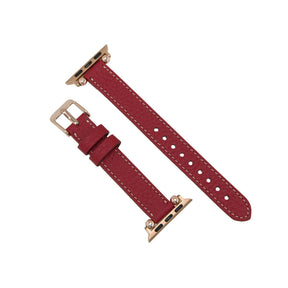 Nahthaftes Apple-Watch-Armband aus echtem Leder im Ferro-Stil
