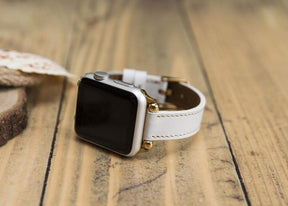 Nahthaftes Apple-Watch-Armband aus echtem Leder im Ferro-Stil