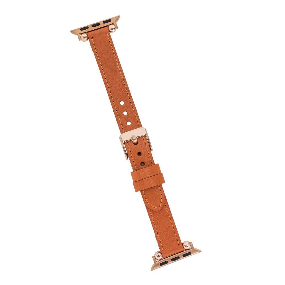 Nahthaftes Apple-Watch-Armband aus echtem Leder im Ferro-Stil