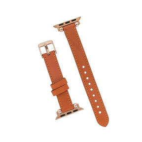 Nahthaftes Apple-Watch-Armband aus echtem Leder im Ferro-Stil