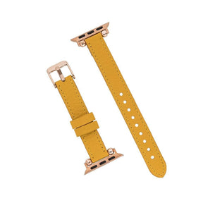 Nahthaftes Apple-Watch-Armband aus echtem Leder im Ferro-Stil