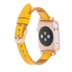 Nahthaftes Apple-Watch-Armband aus echtem Leder im Ferro-Stil
