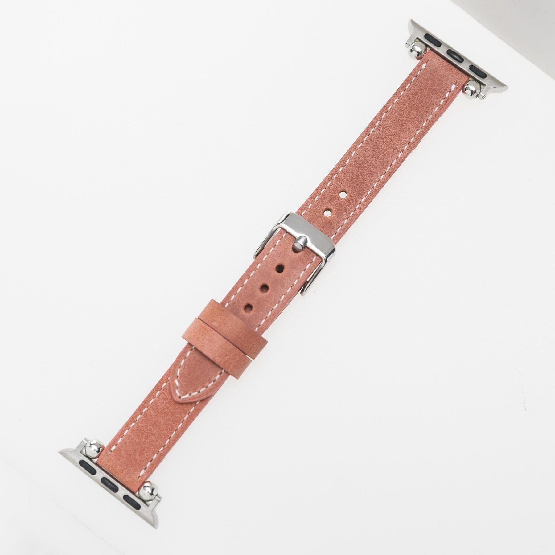 Nahthaftes Apple-Watch-Armband aus echtem Leder im Ferro-Stil
