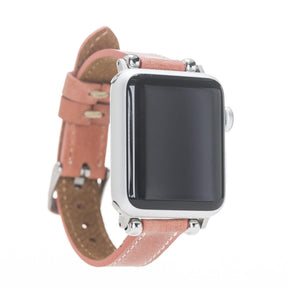 Nahthaftes Apple-Watch-Armband aus echtem Leder im Ferro-Stil