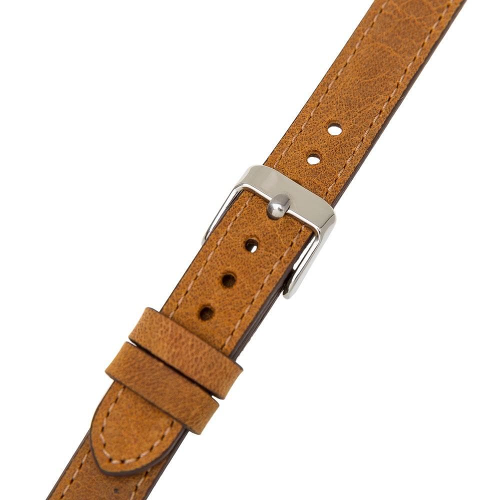 Nahthaftes Apple-Watch-Armband aus echtem Leder im Ferro-Stil