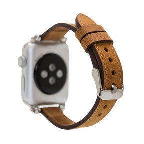 Nahthaftes Apple-Watch-Armband aus echtem Leder im Ferro-Stil