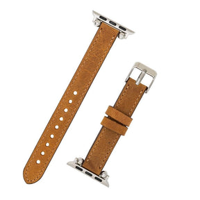 Nahthaftes Apple-Watch-Armband aus echtem Leder im Ferro-Stil