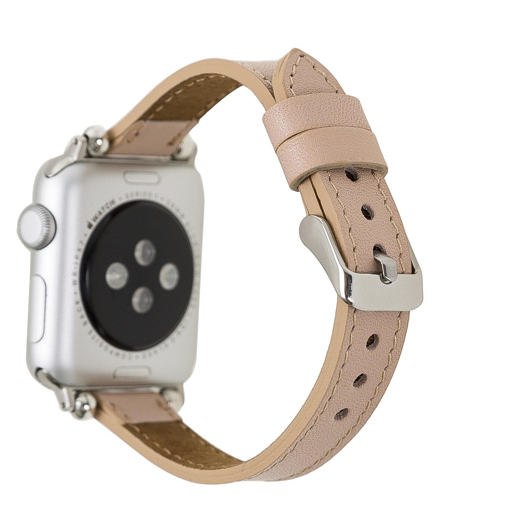 Nahthaftes Apple-Watch-Armband aus echtem Leder im Ferro-Stil